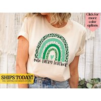 One Lucky Teacher Shirt, St Patricks Day For Teacher, Lucky Shirt — T-shirts pour hommes