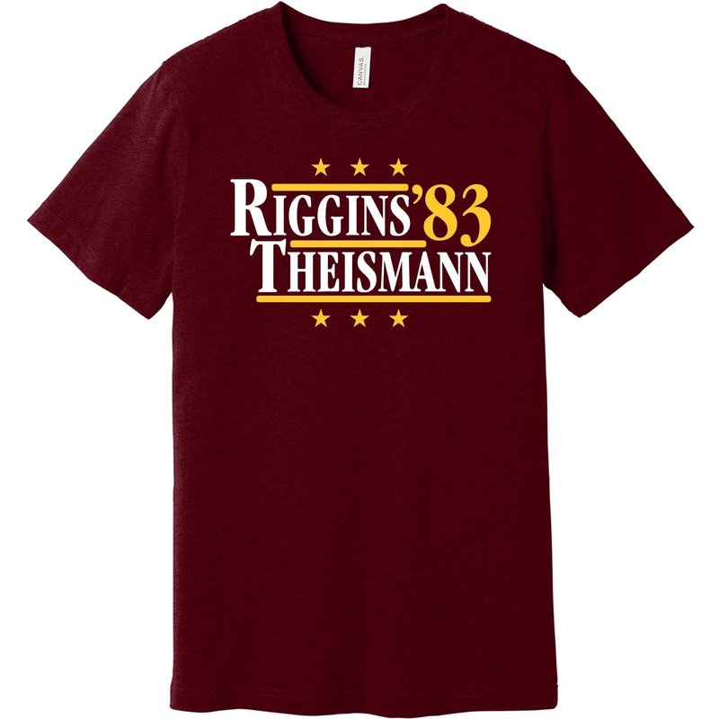 Riggins & Theismann '83 T-shirt, Football Legends For President Fan Shirt — Mens T Shirts