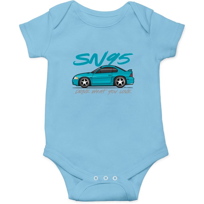 Sn95-teal - 4th Gen Mustang - Onesies — Bodys bébé