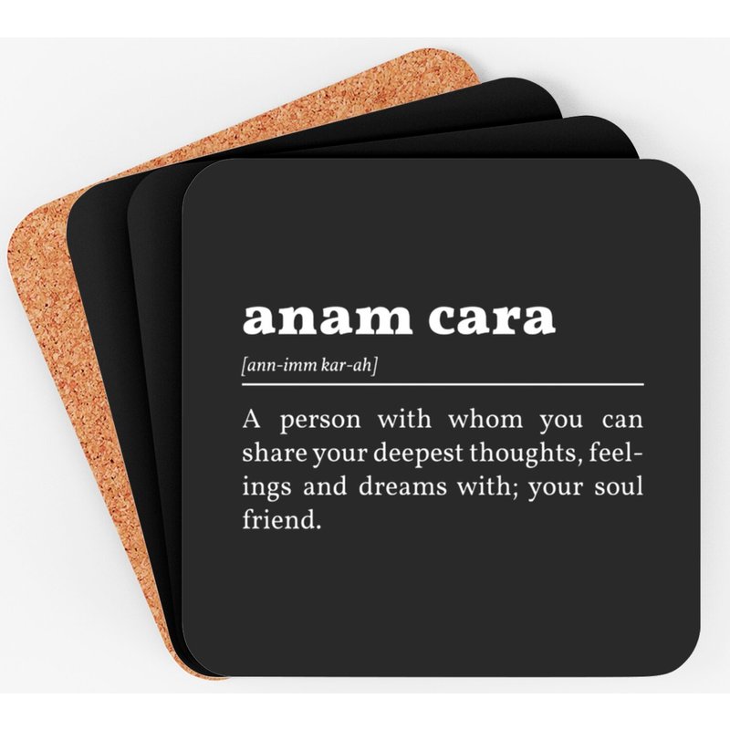 Anam Cara Definition In White - Anam Cara - Coasters — Sous-verres et napperons