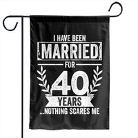 40th Wedding Anniversary 40 Year Marriage Day Gift Garden Flags