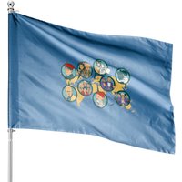 Wes World - Wes Anderson - House Flags — Drapeaux décoratifs