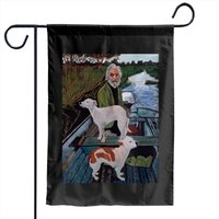 Goodfellas Painting Old Man With Dog Garden Flags