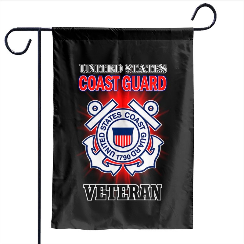 United States Coast Guard Veteran - Us Coast Guard Veteran - Garden Flags — Drapeaux décoratifs
