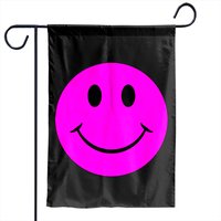 Smiley Face Pink Emoji - Smiley Face Pink Emoji - Garden Flags