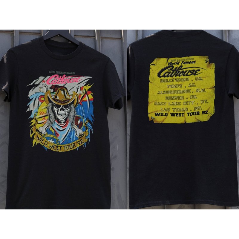 Vintage 1992 Cathouse Wild West Hollywood Tour T-shirt