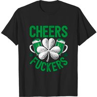 Cheers Fuckers St. Patrick's Day Shamrock Shirt — T-shirts pour hommes