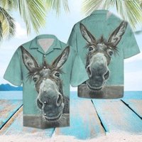 Hawaiian Aloha Shirt, Happy Donkey Shirt