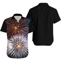 Men's Fireworks Hawaiian Shirt
