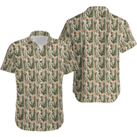 Cactus Pattern Button Down Hawaiian Shirt
