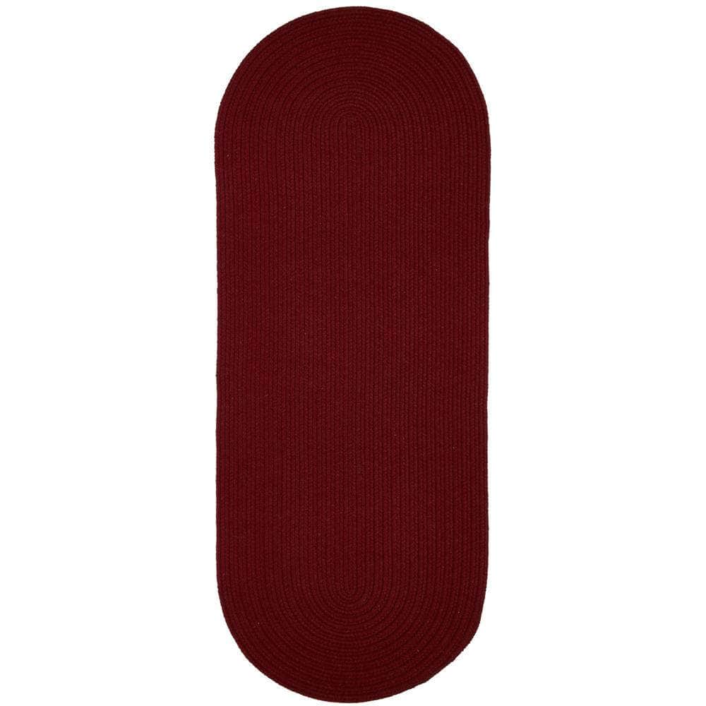 Pura Solid Soft Wool Braided Rug - Barn Red - Runner / 2' X 6' — Area Rugs