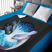Toothless And Light Fury (how To Train Your Dragon 3) - Light Fury - Baby Blankets — Couvertures pour bébé