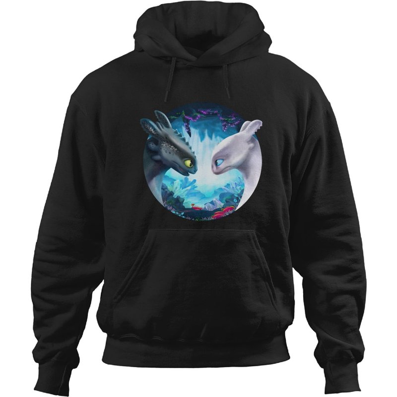 Toothless And Light Fury (how To Train Your Dragon 3) - Light Fury - Hoodies — Sweats à capuche pour hommes