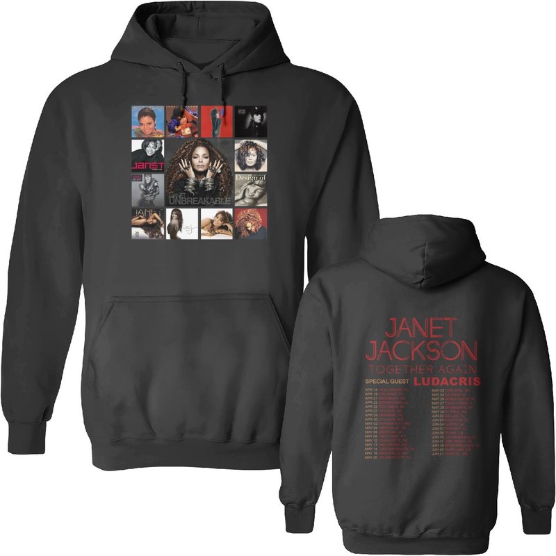 Janet Jackson Together Again 2-sided Tour Shirt — Sweats à capuche pour hommes