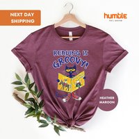 Reading Is Groovy Pete Cat Shirt, Cat Lover Shirt, Groovy Shirt — Mens T Shirts