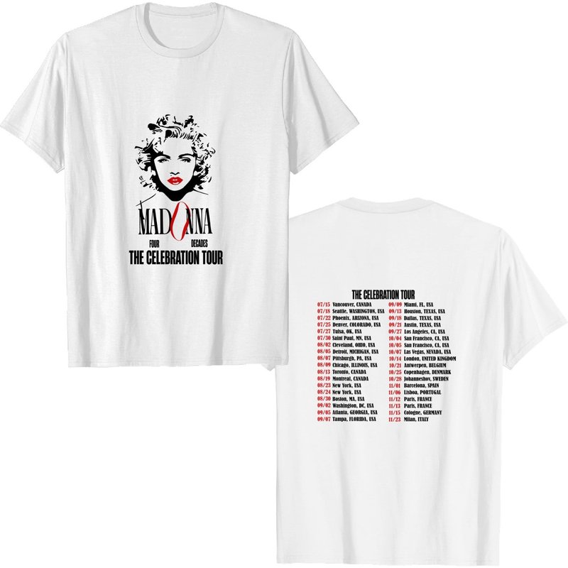 Madonna The Celebration Tour 2023 Double Sided Shirt — T-shirts pour hommes