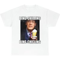Bing Chilling Meme Ice Cream John Cena Unisex T-shirt