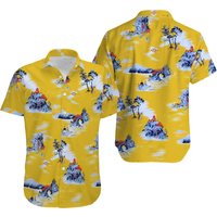 Brad Pitt Summer Short Sleeve Hawaiian Beach Shirt — Mens Casual Shirts