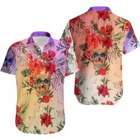 Summer Tropical Skulls Hawaiian Shirt Aloha Shirt — Mens Casual Shirts