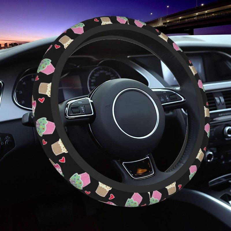 Sweet Cupcake Love Heart, Steering Wheel Covers — Couvre Volant