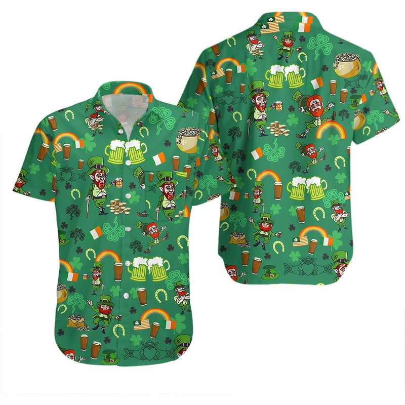 St Patrick's Day Hawaiian Shirt — Chemises décontractées pour hommes