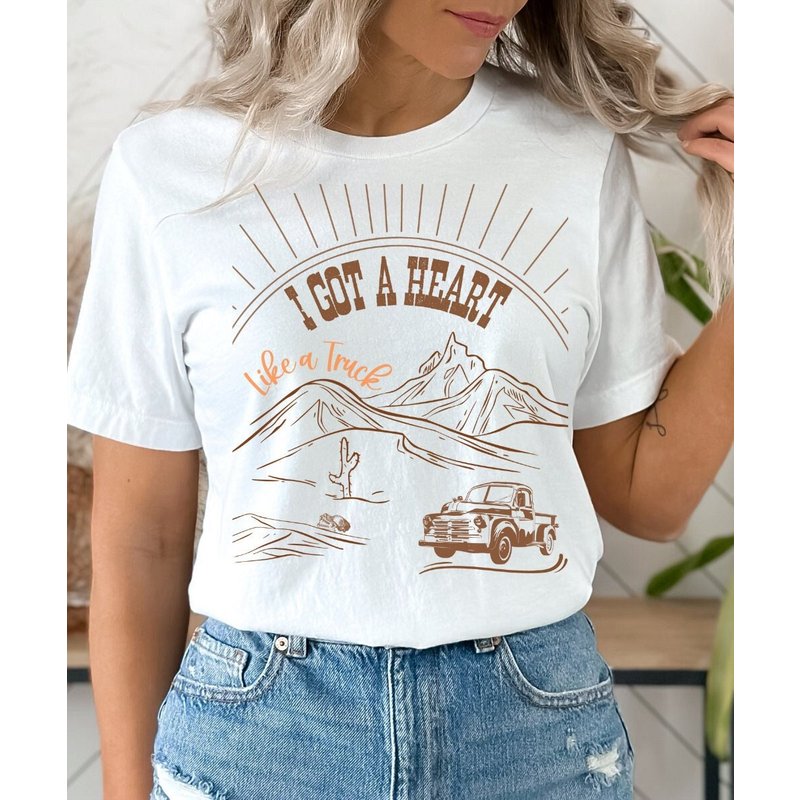 Heart Like A Truck Country Music Shirt — T-shirts pour hommes