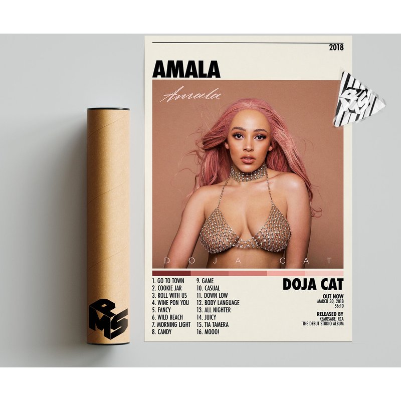 Doja Cat Amala Tracklist Album Poster — Posters & Prints