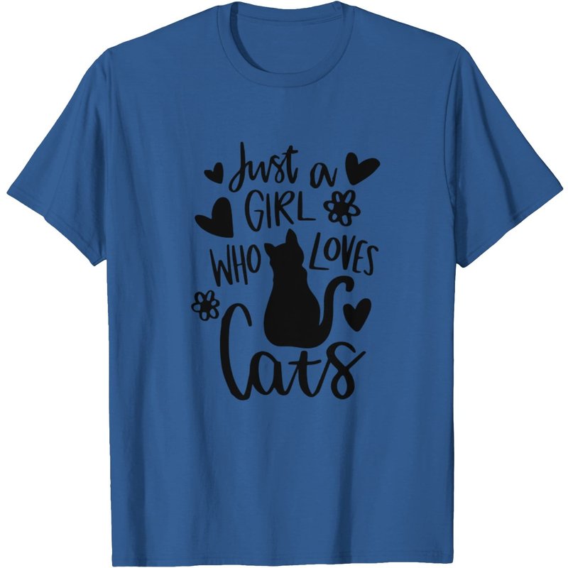 Cat Lover Shirt, Just A Girl Who Loves Cats T-shirt, Cat Owner Gift — T-shirts pour hommes