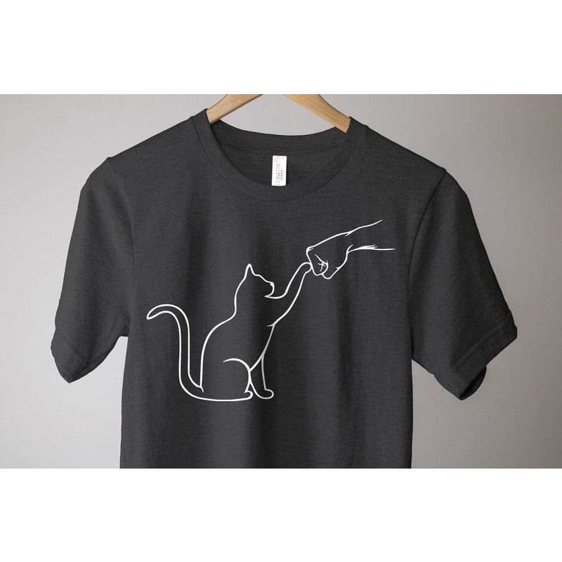Cat Fist Bump Shirt, Cat Lovers Gift, Paw Shirt, Animal Lover Gifts — T-shirts pour hommes