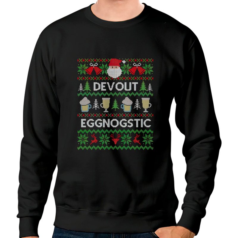 Ugly Christmas Sweater Devout Eggnostic Eggnog - Ugly Christmas Sweater - Sweatshirts — Sweats à capuche pour hommes