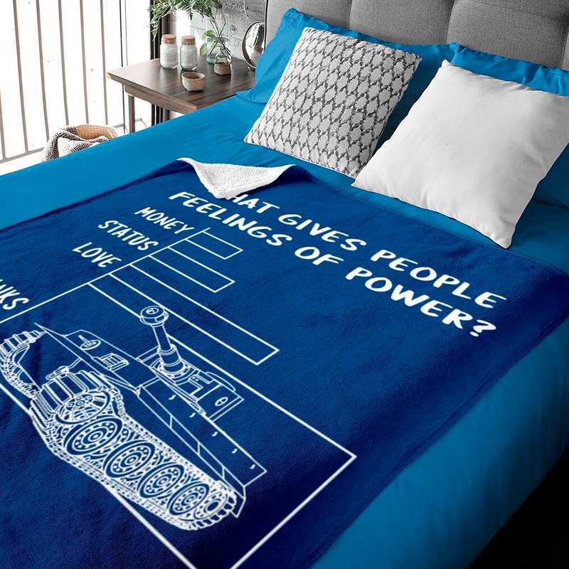Tiger Tank Panzer Vi Power Feelings Funny Meme Ww2 Gift - Tiger Tank Panzer Vi Power Meme Gift - Baby Blankets — Couvertures pour bébé