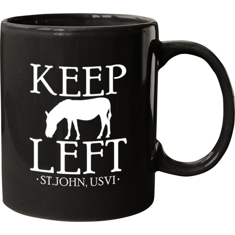 Keep Left St. John Usvi, Donkey Mugs — Mugs & Tumblers
