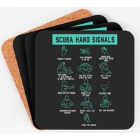Sarcastic Scuba Diver Hand Signals Diving Gag Gift - Scuba Diving - Coasters