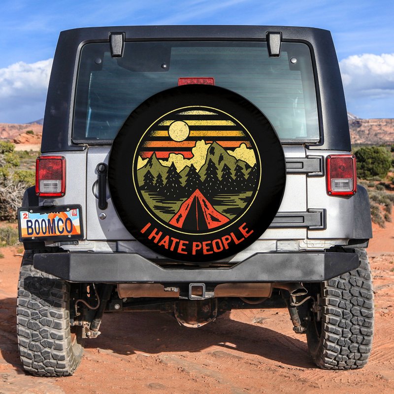 Funny Camping Design For The Outdoors Individual Spare Tire Cover — Accessoires pour camions