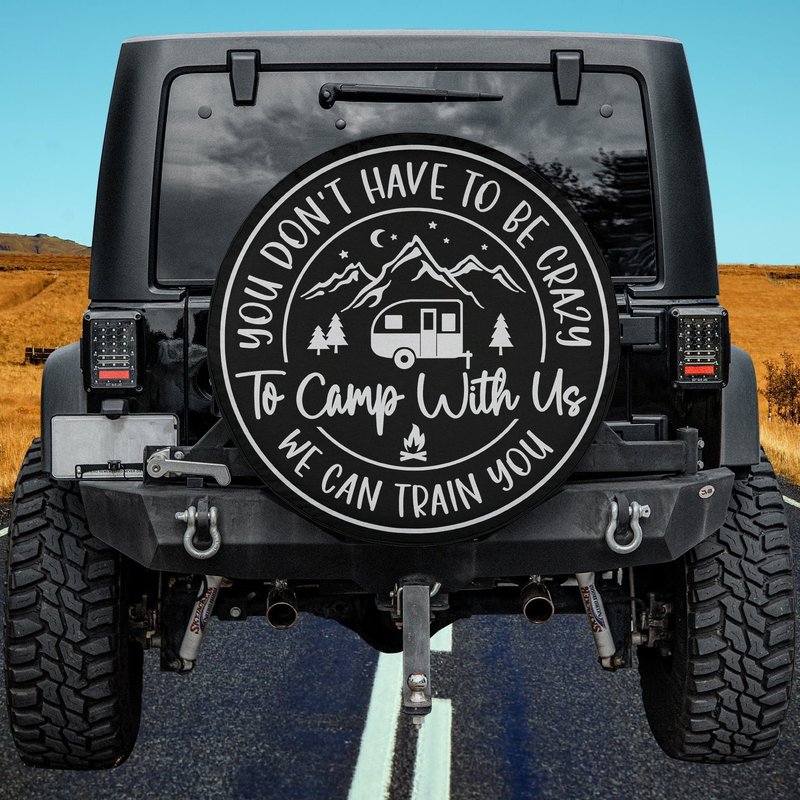 Funny Camping Outdoor Camper For Campers Camp Spare Tire Cover — Accessoires pour camions