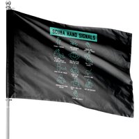 Sarcastic Scuba Diver Hand Signals Diving Gag Gift - Scuba Diving - House Flags — Decorative Flags
