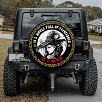 Halloween Tire Cover - In A World Full Of Princesses Be A Witch, Camper Spare Tire Cover