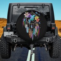 Hummingbird Dream Catcher Spare Tire Cover