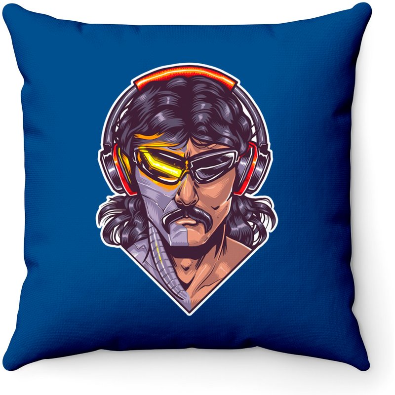 Dr. Disrespect - Twitch - Two Time - Dr Disrespect - Throw Pillows — Decorative Cushions