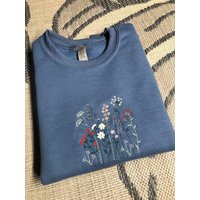 Wildflowers Embroidered Crewneck Sweatshirt