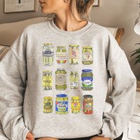 Pickles Sweatshirt, Vintage Canned Pickles Sweatshirt, Pickle Jar Sweatshirt