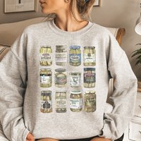 Vintage Canned Pickles Sweatshirt, Pickle Lovers Sweatshirt, Cool Pickle Sweatshirt — Sweats à capuche pour hommes