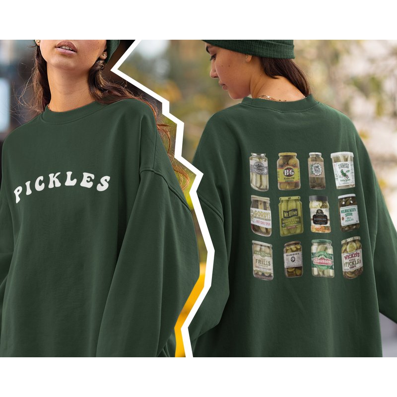 Vintage Canned Pickles Sweatshirt, Pickle Lovers Sweatshirt — Sweats à capuche pour hommes