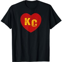 Kc Red & Yellow Heart K.ansas C.ity T-shirt