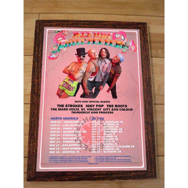Red Hot Chili Peppers 2023 World Tour Poster