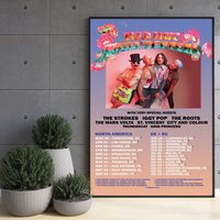 Red Hot Chili Peppers 2023 World Tour Poster, Red Hot Chili Peppers