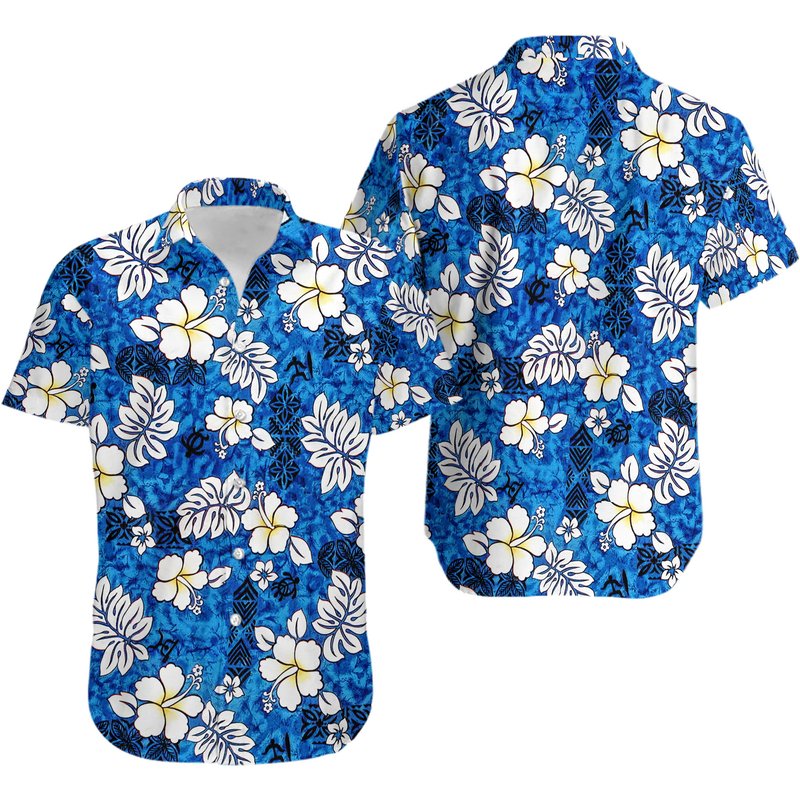 Hibiscus Hawaiian Shirt — Chemises décontractées pour hommes