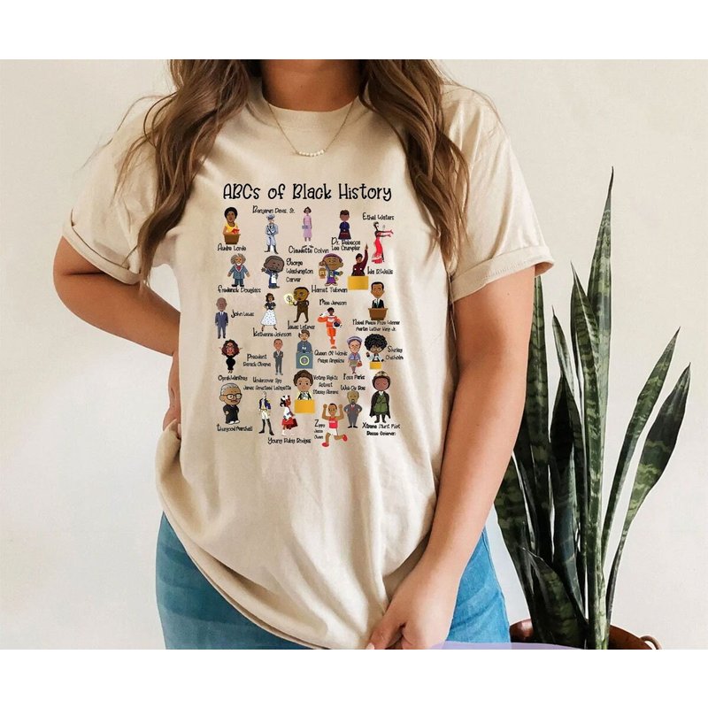 Abcs Of Black History Shirt, Famous African Americans Historical Figures — T-shirts pour hommes