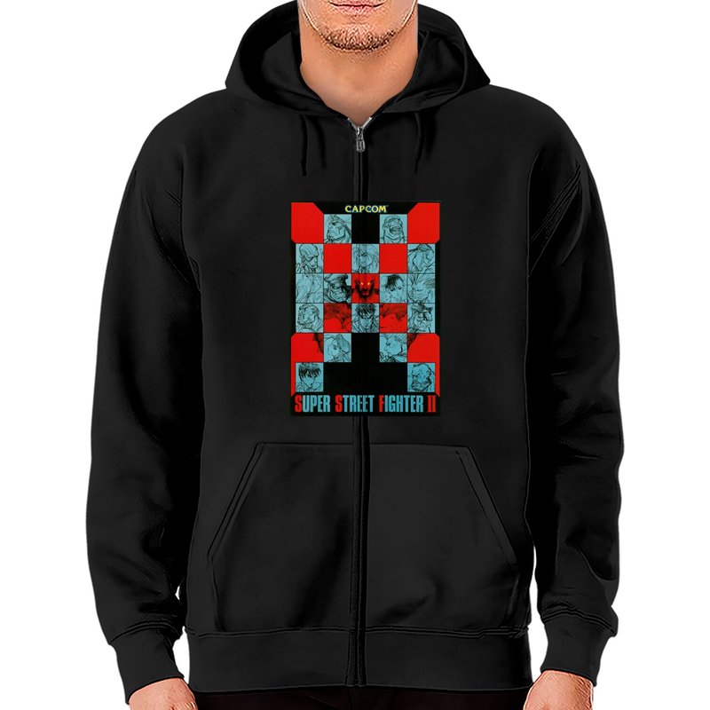 Super Street Fighter 2 Turbo - Street Fighter 2 - Zip Hoodies — Sweats à capuche pour hommes