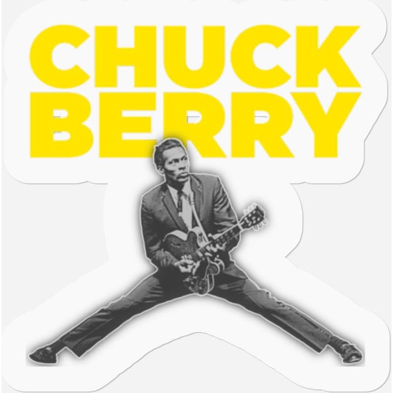 Chuck Berry:: King Of Rock N Roll Icon Fanart - Chuck Berry - Stickers — Stickers & Decals